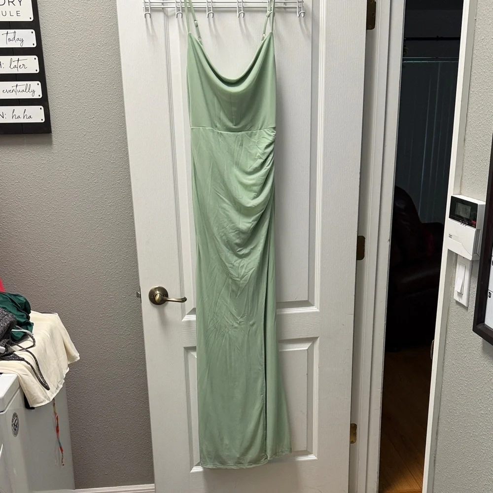Elegant Sage Green Hello Molly Maxi Dress - Picture 1 of 6